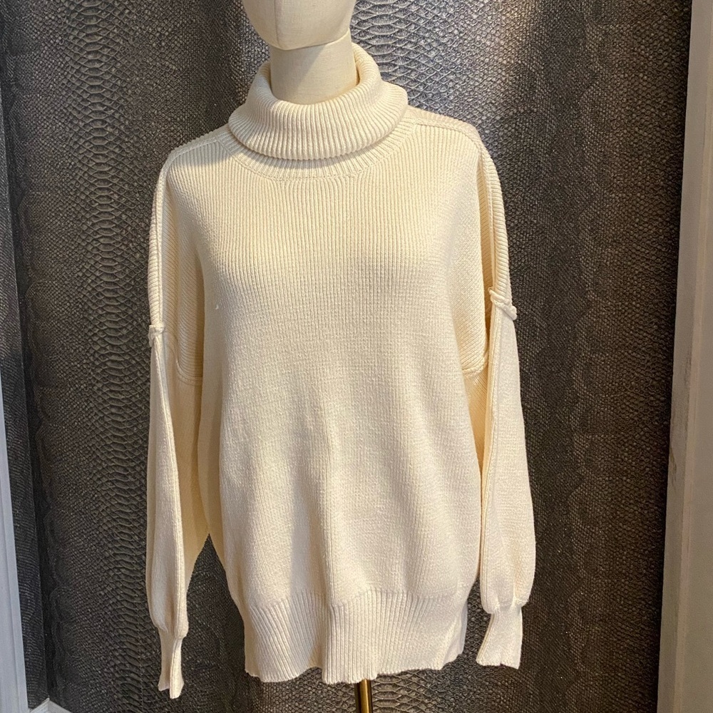 Emory Park Cowl Neck Sweater Cream